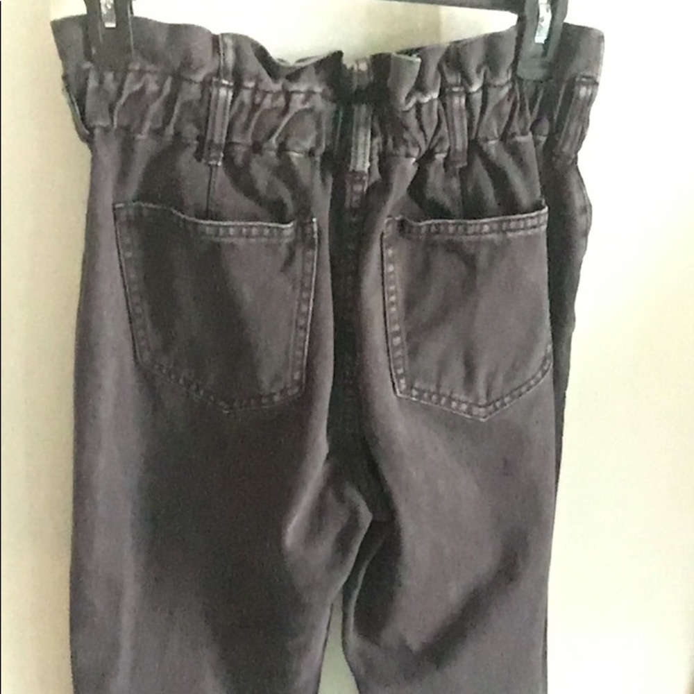 PacSun Women’s Paperbag Waist Black Denim Mom Jeans - Picture 4 of 7